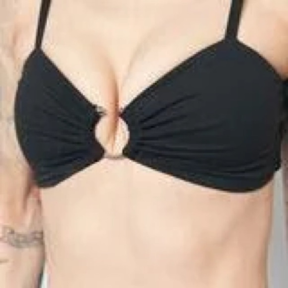 Fashion Brand Company Black Septum Yoga/Swim Bra